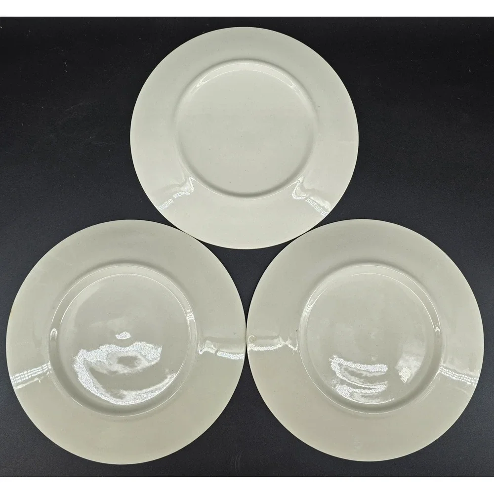 Set of 3 Sheffield USA SERENADE Salad‎ Plates Ivory Tan Mandala Vintage 7
